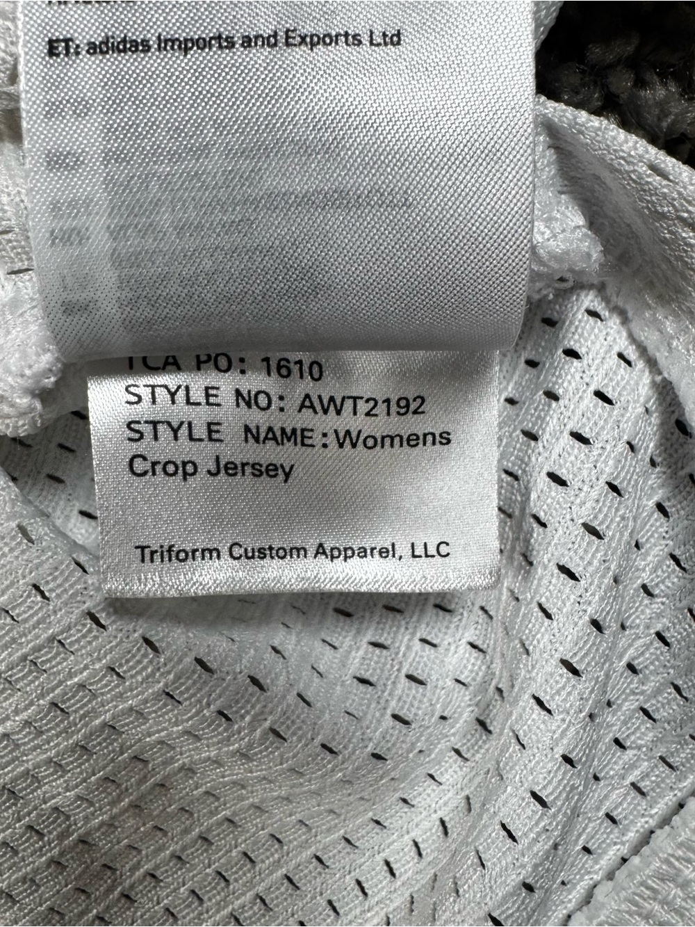 Texas A&M Aggies Adidas Women’s Small Crop Football Jersey White - Picture 9 of 9